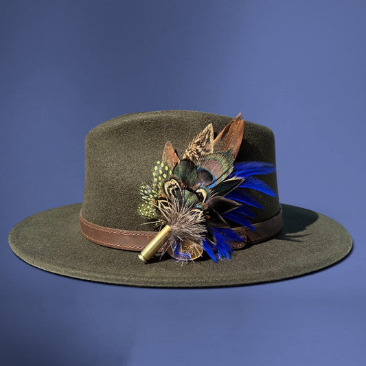 Peacock, Rooster, Guinea Fowl & Pheasant Feather Hat Pin CFP881
