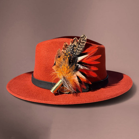 Teal, Duck, Rooster, Guinea Fowl & pheasant Feather Hat Pin CFP882