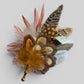 Orange & Natural Feather Lapel Pin CFLP271