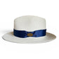 Fedora Straw Hat with Navy Ribbon Band CFSH02