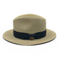Fedora beige Straw Hat with Black Ribbon Band CFSH07