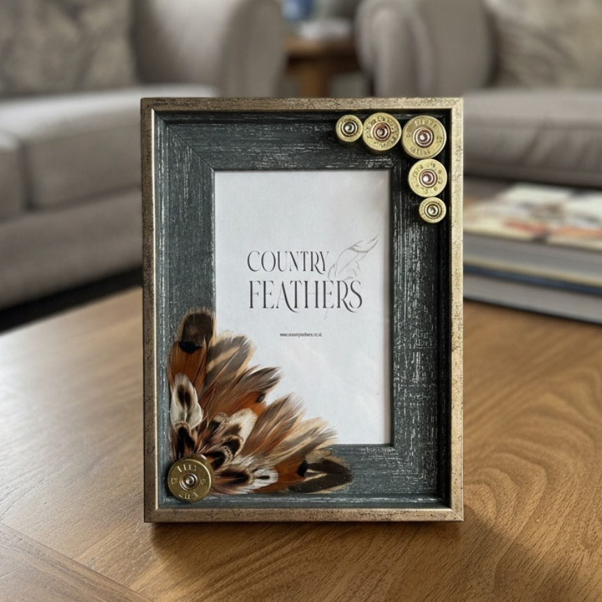 Pheasant & Duck Feather Photo Frame CFPF2479