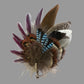 Plum & Natural Feather Lapel Pin CFLP274