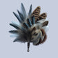Blue & Natural Feather Lapel Pin CFLP276