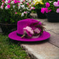 Light Pink, Cerise & Natural Feather Hat Pin (CFP507)