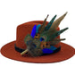 Peacock, Teal & Natural Feather Hat Pin (CFP498)