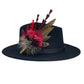 Ruby & Natural Feather Hat Pin (CFP570)