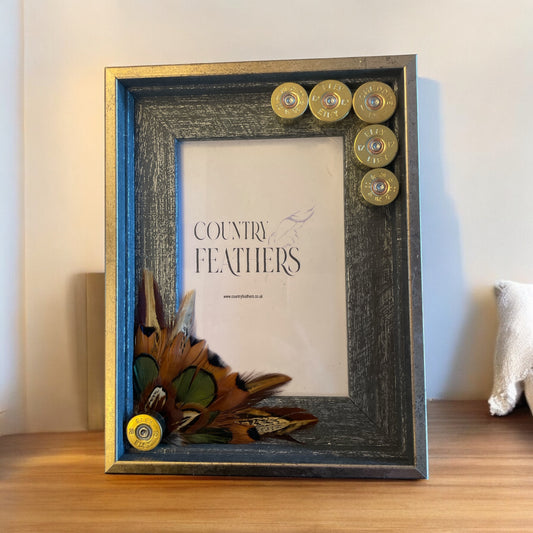 Pheasant, peacock & Duck Feather Photo Frame CFPF2370)