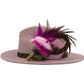 Light Pink, Cerise & Natural Feather Hat Pin (CFP507)
