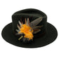 Orange & Natural Feather Hat Pin (CFP539)
