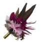 Plum, Pink & Natural Feather Hat Pin (CFP587)
