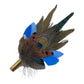 Peacock, Blue & Natural Feather Hat Pin (CFP500)