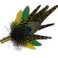Peacock, Yellow & Green Feather hat Pin (CFP494)