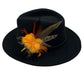 Orange & Natural Feather Hat Pin (CFP542)
