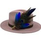Peacock, Blue & Natural Feather hat Pin (CFP497)