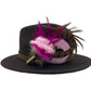 Light Pink, Cerise & Natural Feather Hat Pin (CFP507)