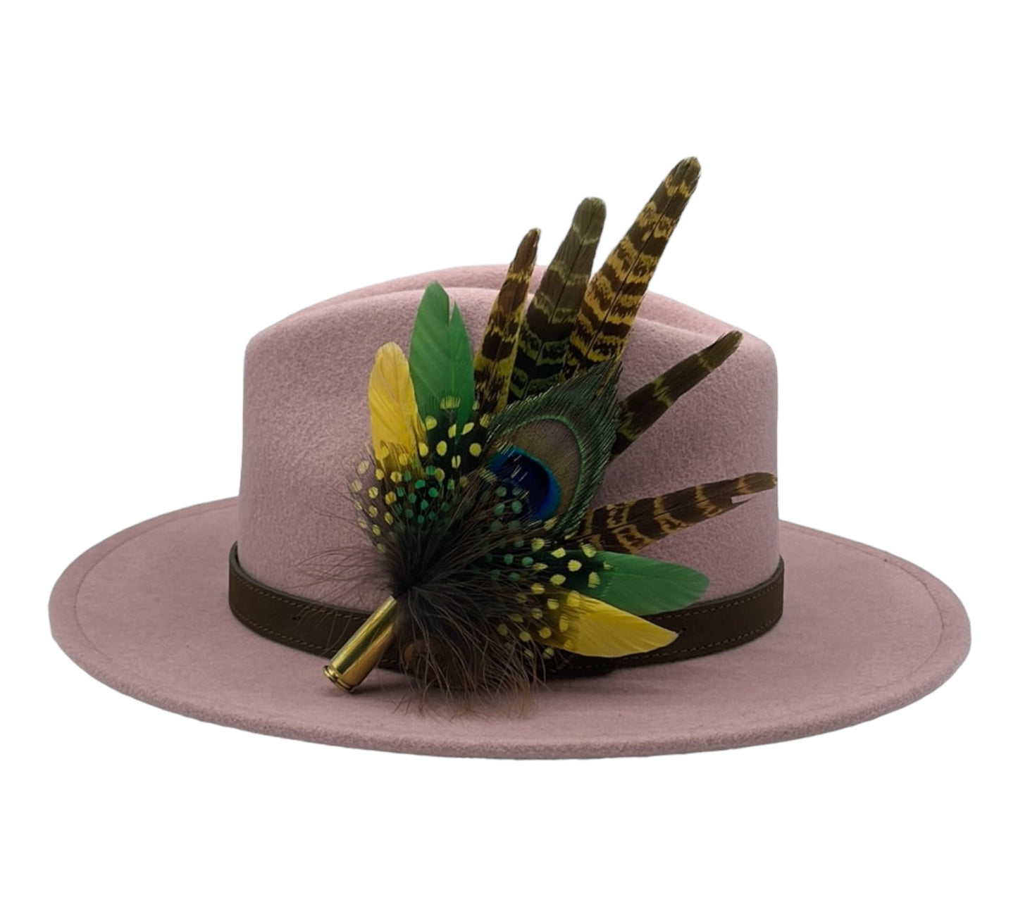 Peacock, Yellow & Green Feather hat Pin (CFP494)