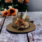 Coffee, Peach & White Feather hat Pin (CFP414)