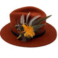 Orange & Natural Feather Hat Pin (CFP522)