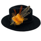 Orange & Natural Feather Hat Pin (CFP540)