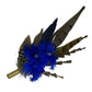 Royal Blue & Natural Feather Hat Pin (CFP513)