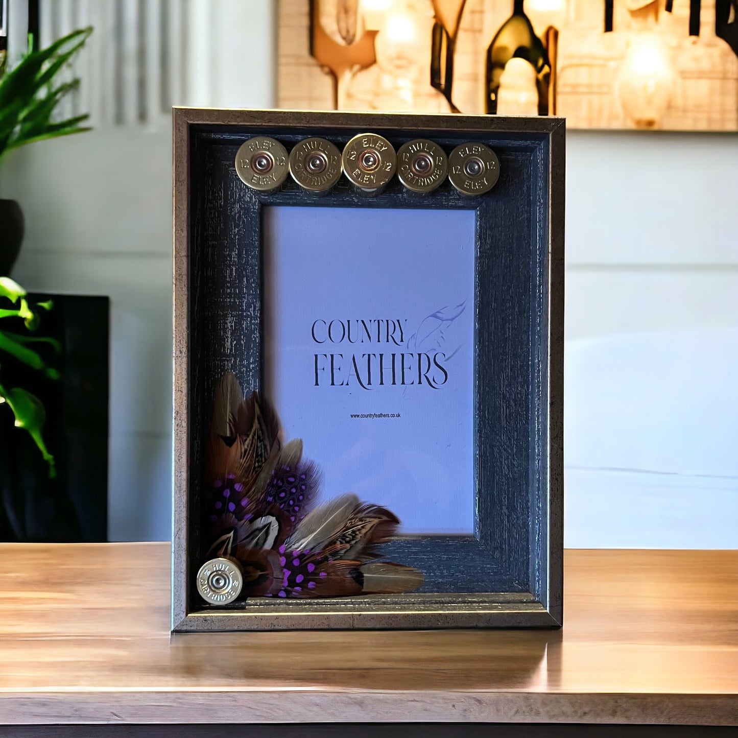 Pheasant, Duck & Purple Guinea Fowl Feather Photo Frame (CFPF2280)