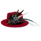 Blue, Green & Natural Feather Hat Pin (CFP593)