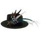 Blue, Green & Natural Feather Hat Pin (CFP593)
