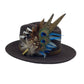 Peacock, Turquoise & Natural Feather Hat Pin (CFP612)