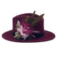 Plum, Pink & Natural Feather Hat Pin (CFP587)