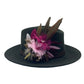 Plum, Pink & Natural Feather Hat Pin (CFP587)