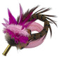 Light Pink, Cerise & Natural Feather Hat Pin (CFP507)