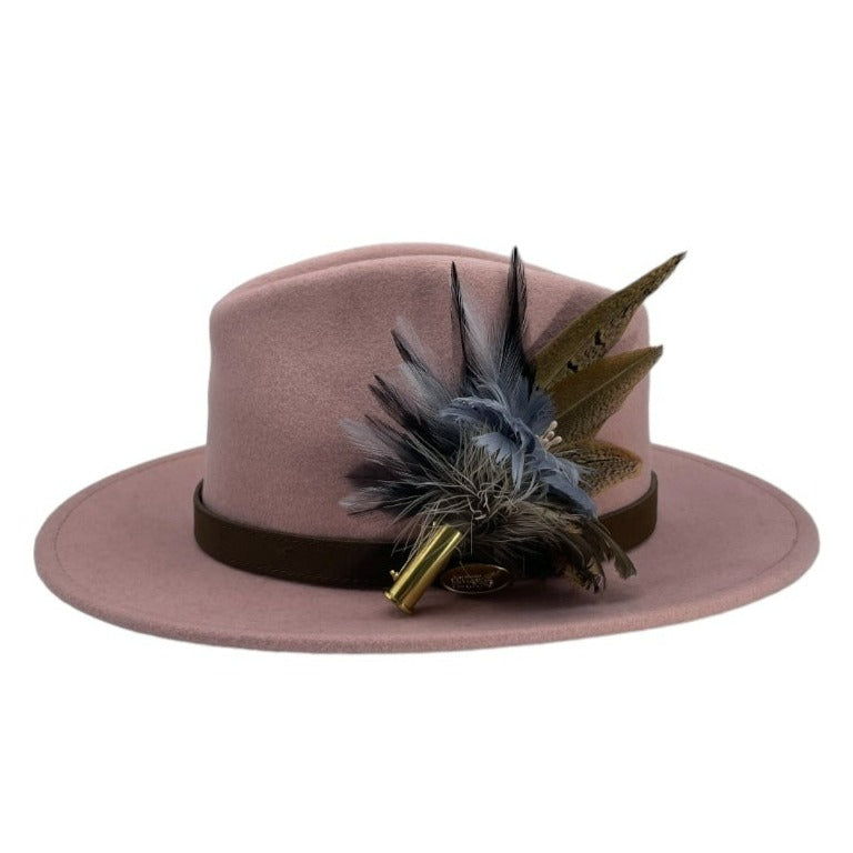Grey & Natural Feather Hat Pin (CFP567)