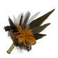 Orange & Natural Feather Hat Pin (CFP522)