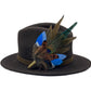 Peacock, Blue & Natural Feather Hat Pin (CFP500)