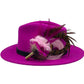 Light Pink, Cerise & Natural Feather Hat Pin (CFP507)