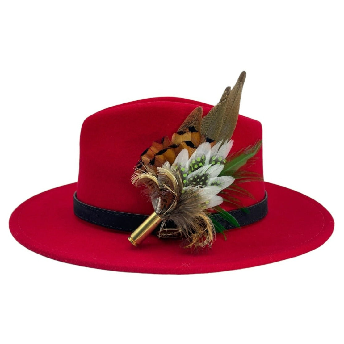 Green & Natural Feather Hat Pin (CFP572)