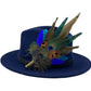 Peacock, Teal & Natural Feather Hat Pin (CFP498)