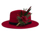 Red & Green Feather Hat Pin (CFP563)