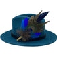 Peacock, Blue & Natural Feather hat Pin (CFP497)
