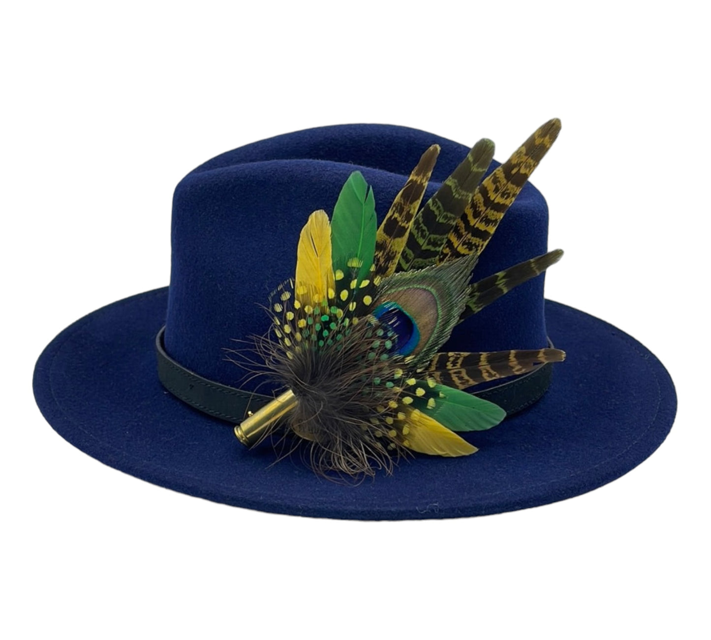 Peacock, Yellow & Green Feather hat Pin (CFP494)