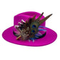 Peacock, Turquoise & Natural Feather Hat Pin (CFP612)