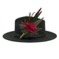 Red & Green Feather Hat Pin (CFP563)