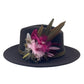 Plum, Pink & Natural Feather Hat Pin (CFP587)