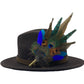 Peacock, Teal & Natural Feather Hat Pin (CFP498)