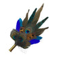 Peacock, Teal & Natural Feather Hat Pin (CFP498)