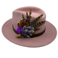 Purple & Natural Feather Hat Pin (CFP562)
