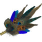 Peacock, Teal & Natural Feather Hat Pin (CFP498)