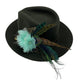 Peacock, Aqua & Turquoise Feather Hat Pin (CFP560)