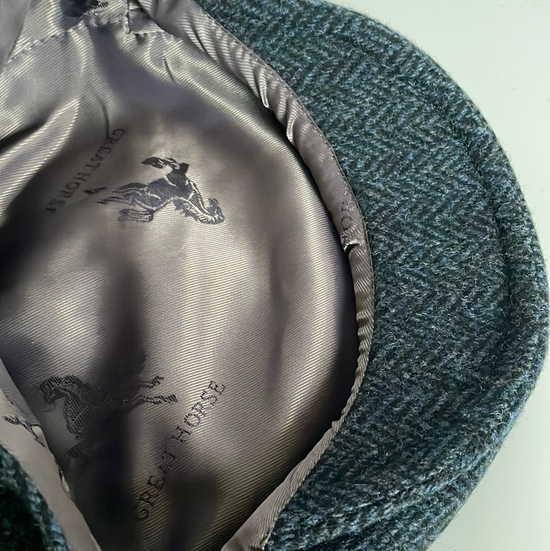 Blue Herringbone Flat Cap (CFFC7003)
